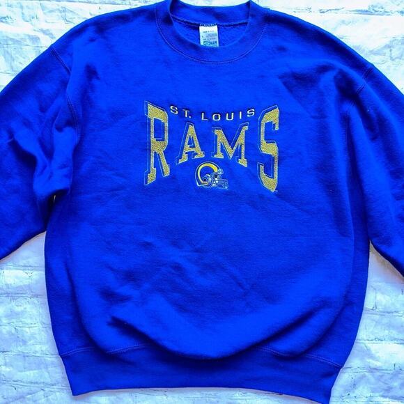 MINT Vintage 90s Unisex Adult Large Salem Sportswear St Louis Rams Sweatshirt - Picture 1 of 8